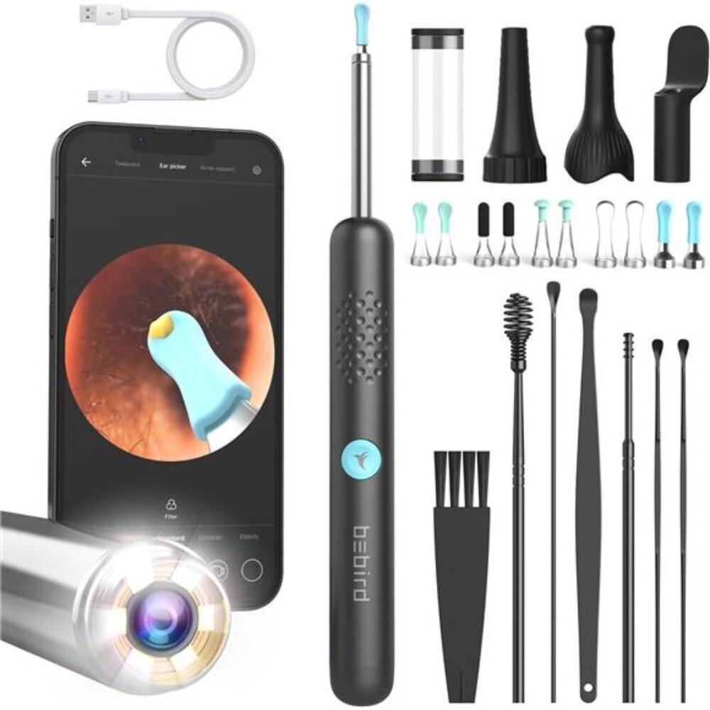 Ear Wax Removal Tool with HD Camera - R1 Upgraded Smart Visual Ear Cleaner